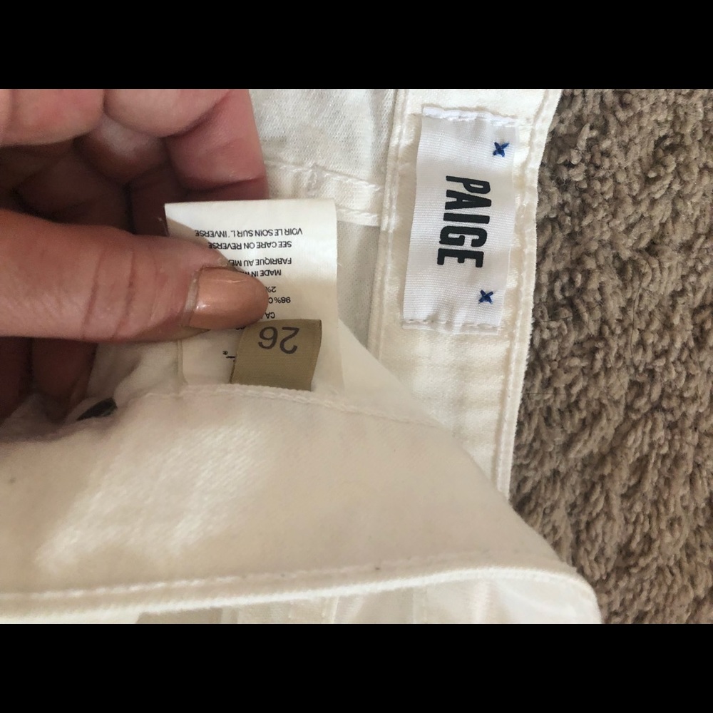Paige denim white shorts size 26, never wore them
